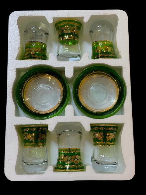 Tea Glass set 6 22K Gold