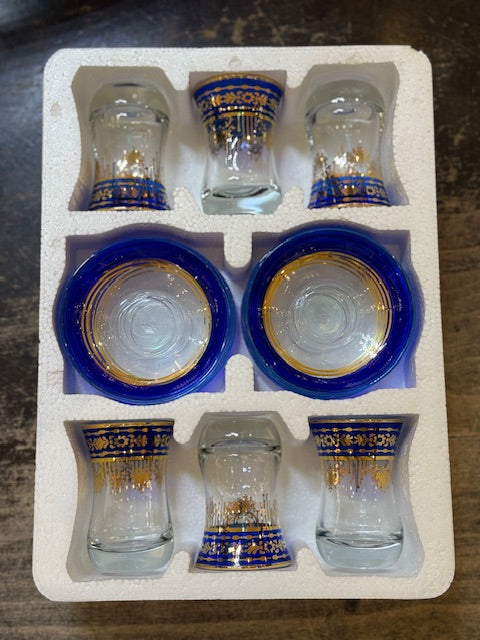 Tea Glass set 6 22K Gold