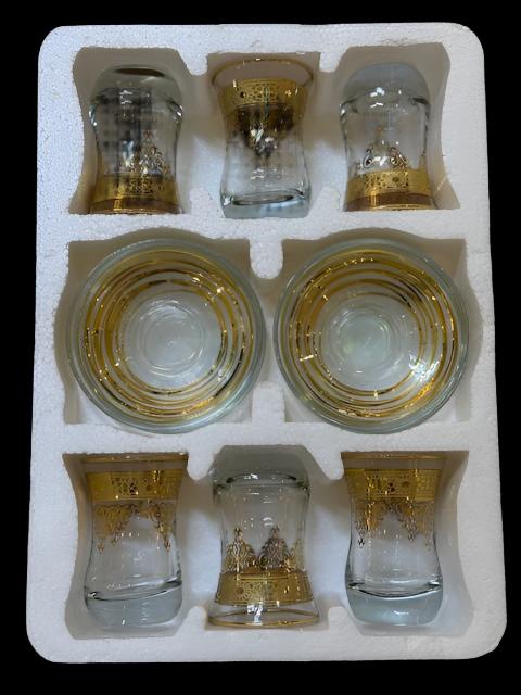 Tea Glass set 6 22K Gold