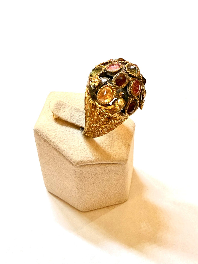 Brazilian Tourmaline Ring 22K Gold