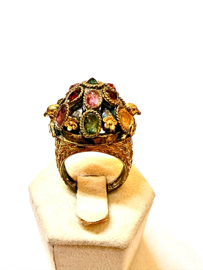 Brazilian Tourmaline Ring 22K Gold