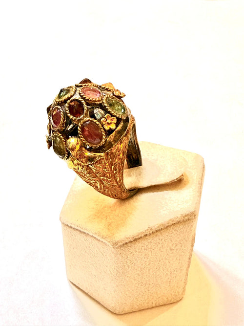 Brazilian Tourmaline Ring 22K Gold