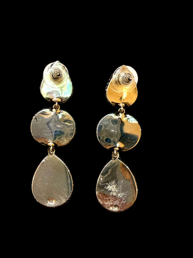 Triple Turquoise and Chrysocolla Earring