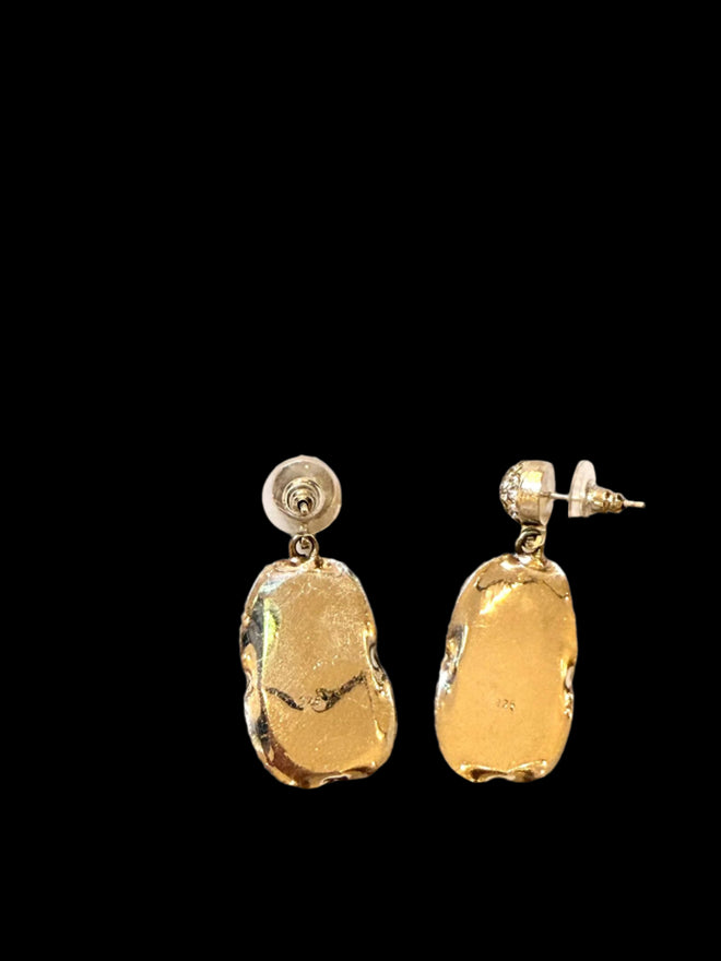 Sapphire Druzy Earring